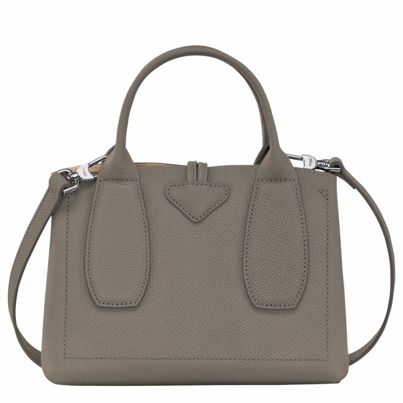 Grey Longchamp Roseau S Women's Handbags